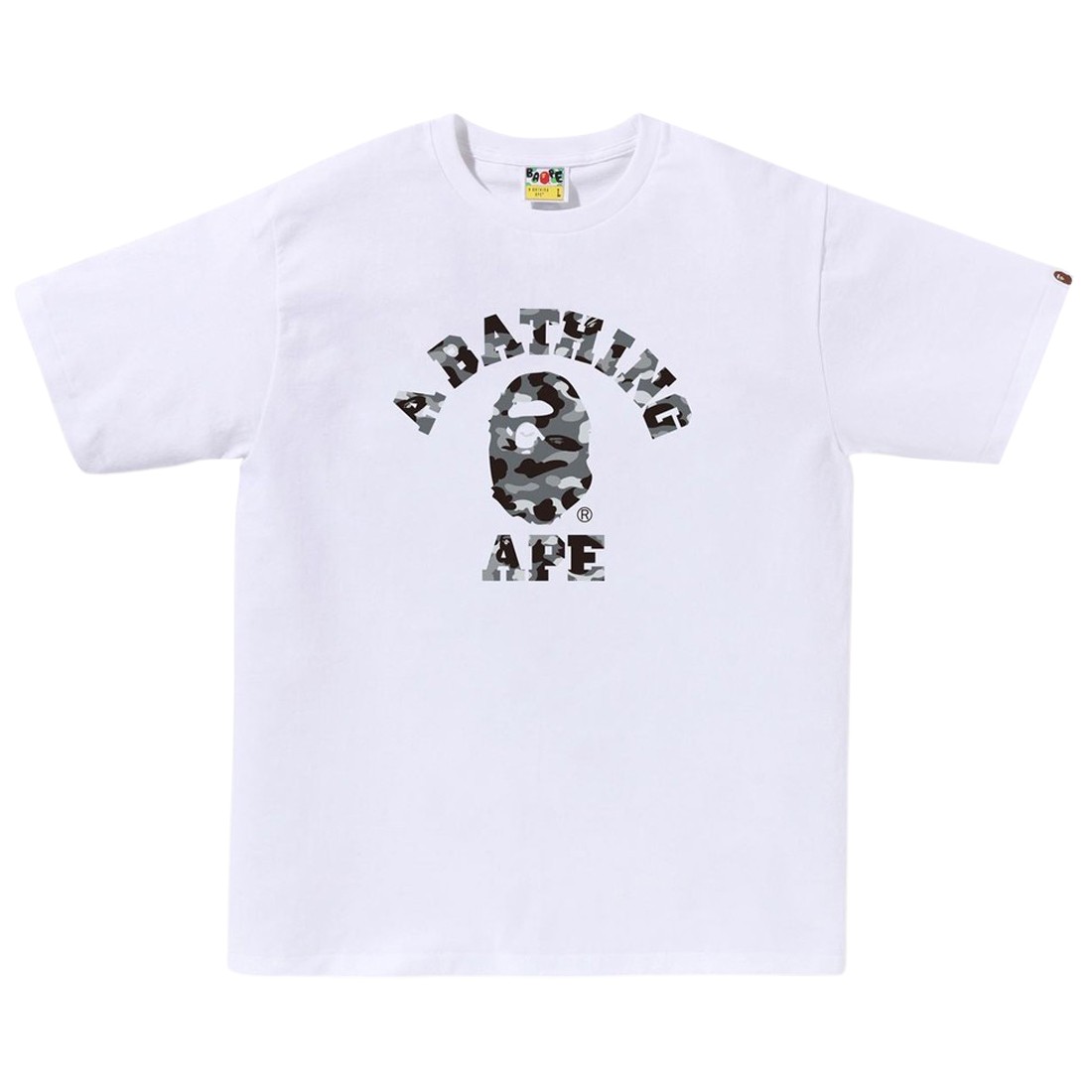 A Bathing Ape Men 1st Camo College Tee (white / gray)