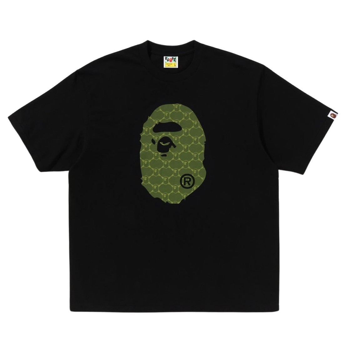 A Bathing Ape Men College Monogram Ape Head Relaxed Fit Tee (black)