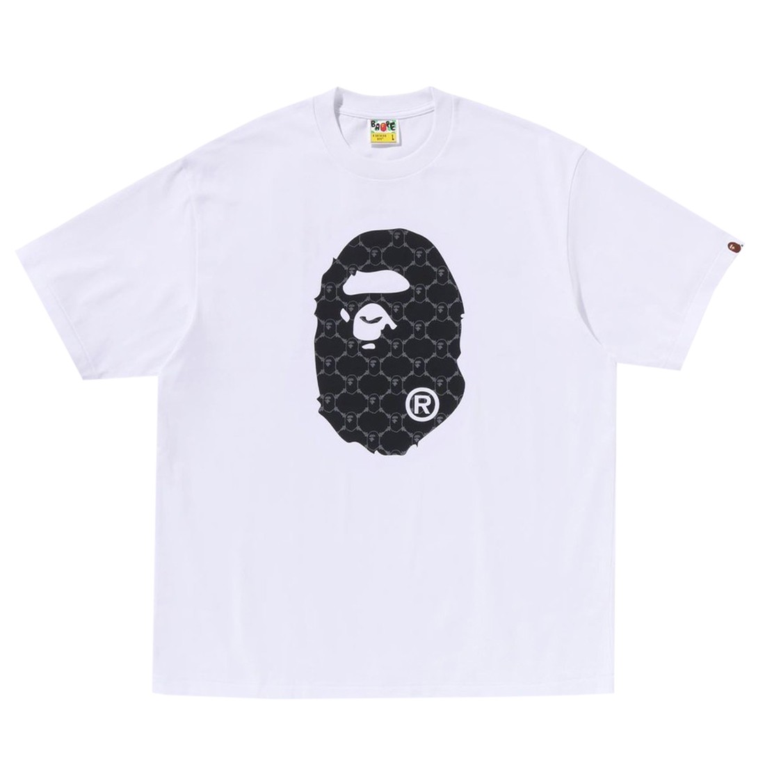 A Bathing Ape Men College Monogram Ape Head Relaxed Fit Tee (white)
