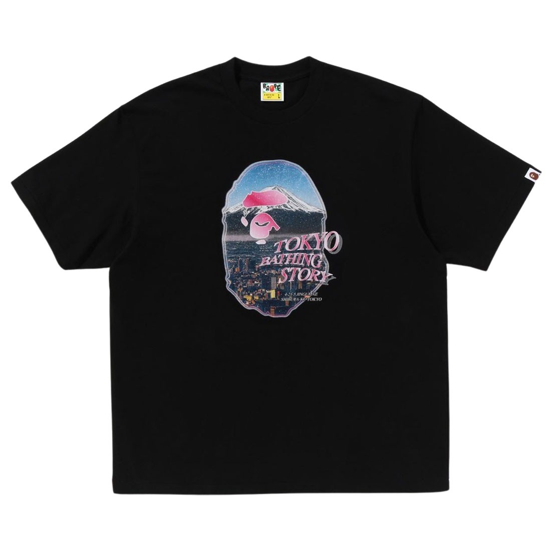 A Bathing Ape Men Cityscape Ape Head Relaxed Fit Tee (black)