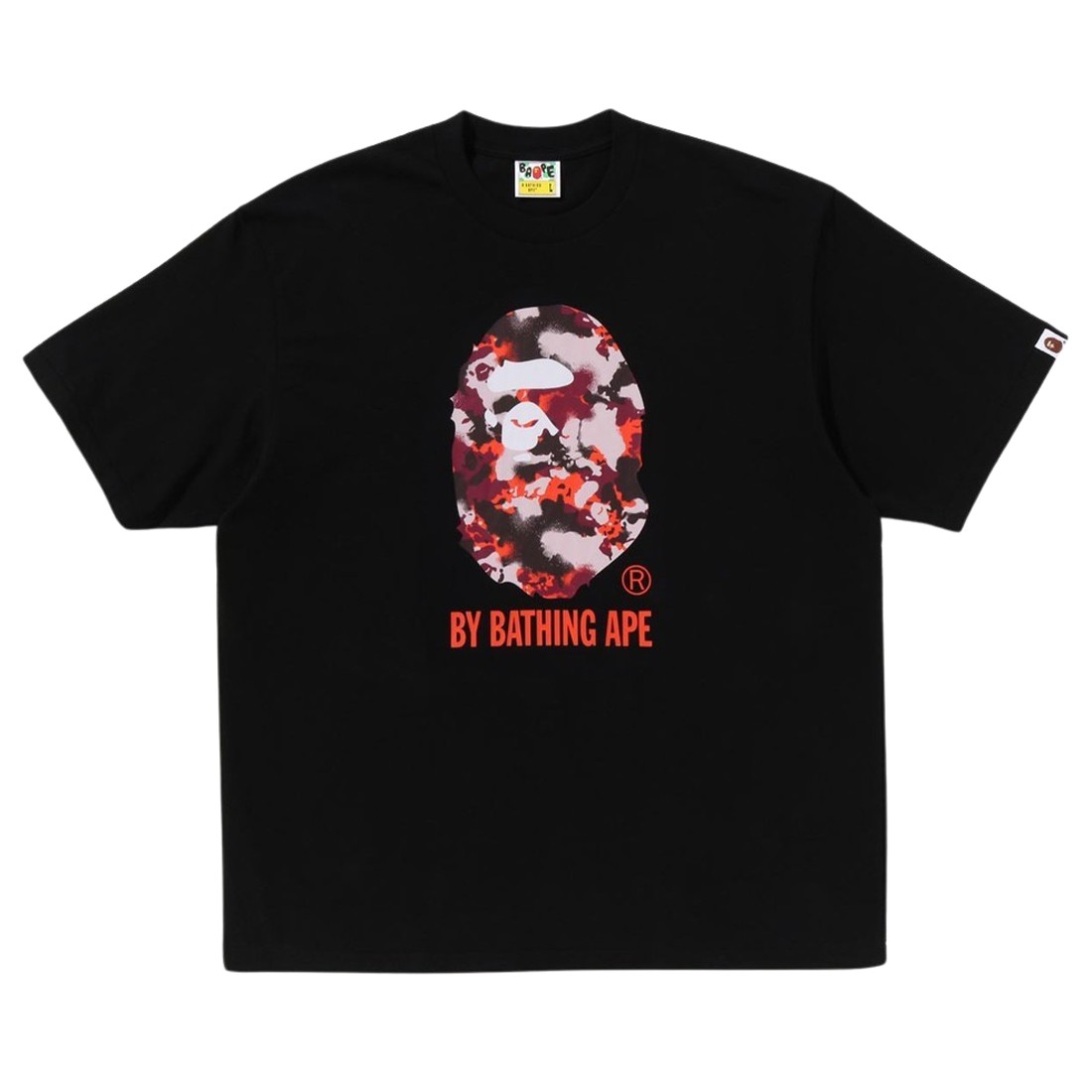 A Bathing Ape Men Map Camo By Bathing Ape Relaxed Fit Tee (black)