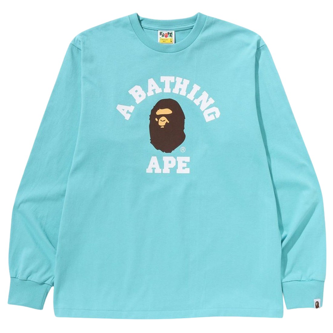 A Bathing Ape Men College Long Sleeve Tee (blue)