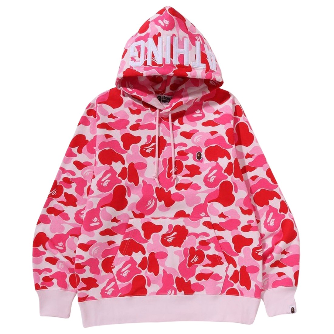A Bathing Ape Men ABC Camo Pullover Hoodie (pink)
