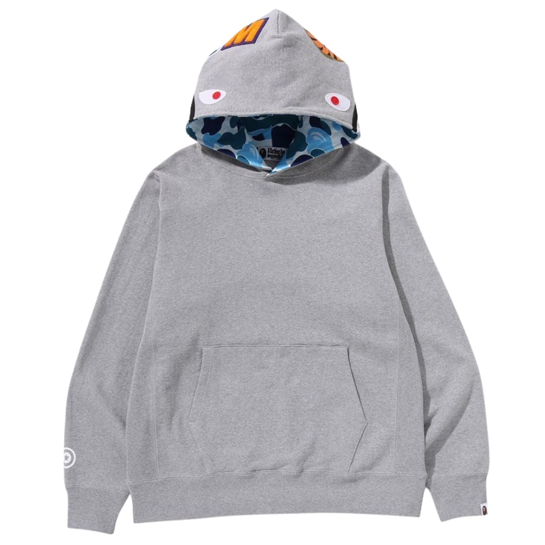 A Bathing Ape Men ABC Camo Shark Pullover Hoodie (gray)