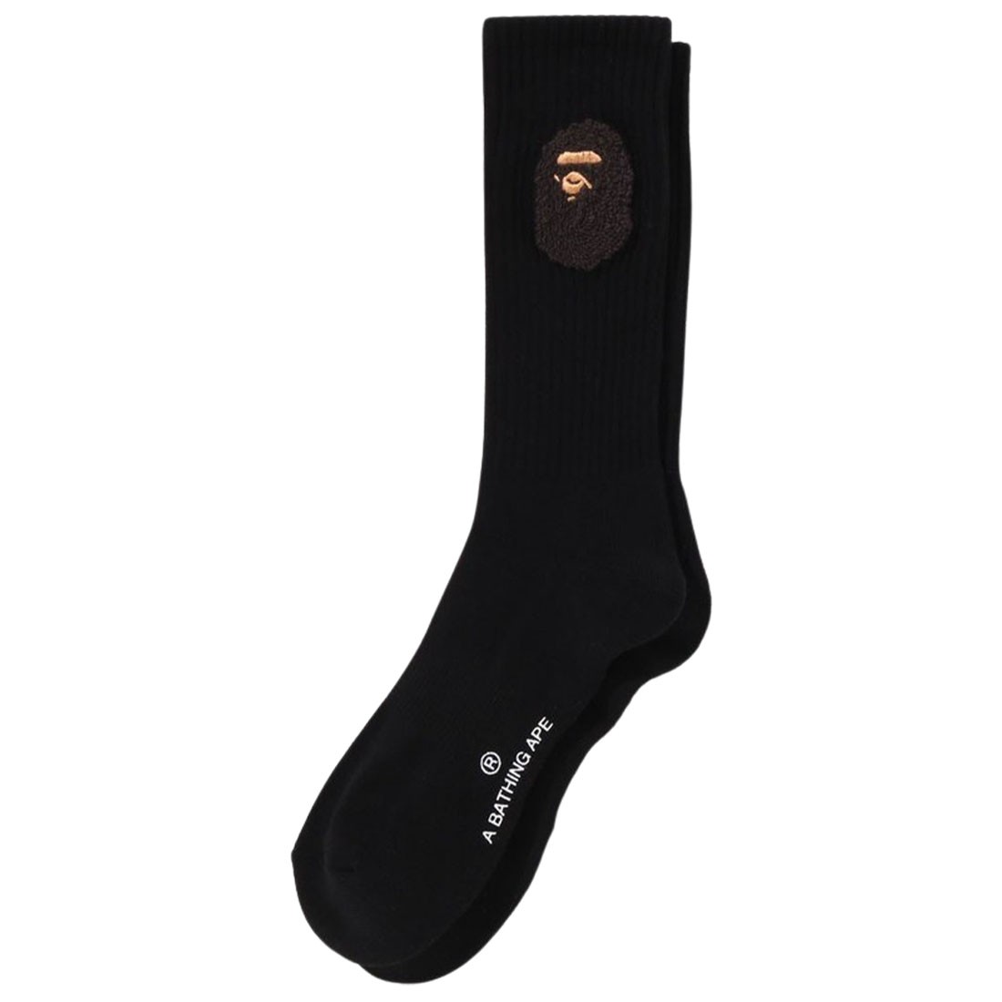 A Bathing Ape Men Balloon Yarn Ape Head Socks (black)