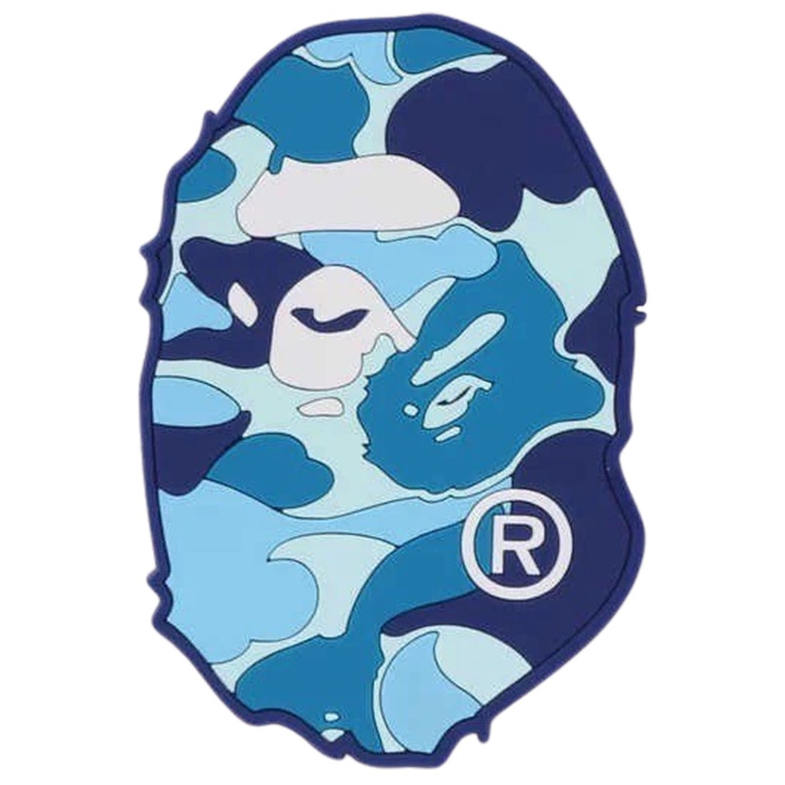 A Bathing Ape ABC Camo Ape Head Rubber Coaster (blue)