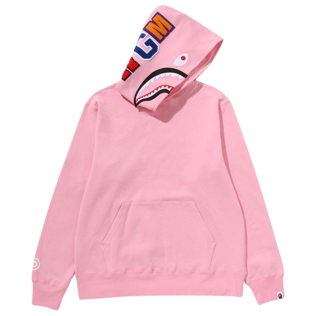 A Bathing Ape Men Shark Pullover Hoodie (pink)