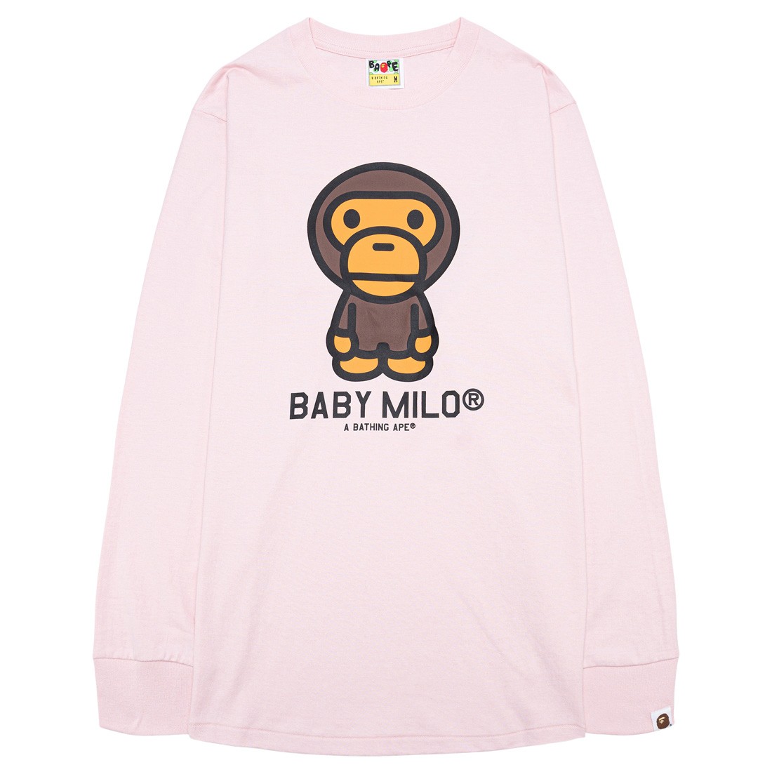 A Bathing Ape Men Baby Milo Long Sleeve Tee (pink)