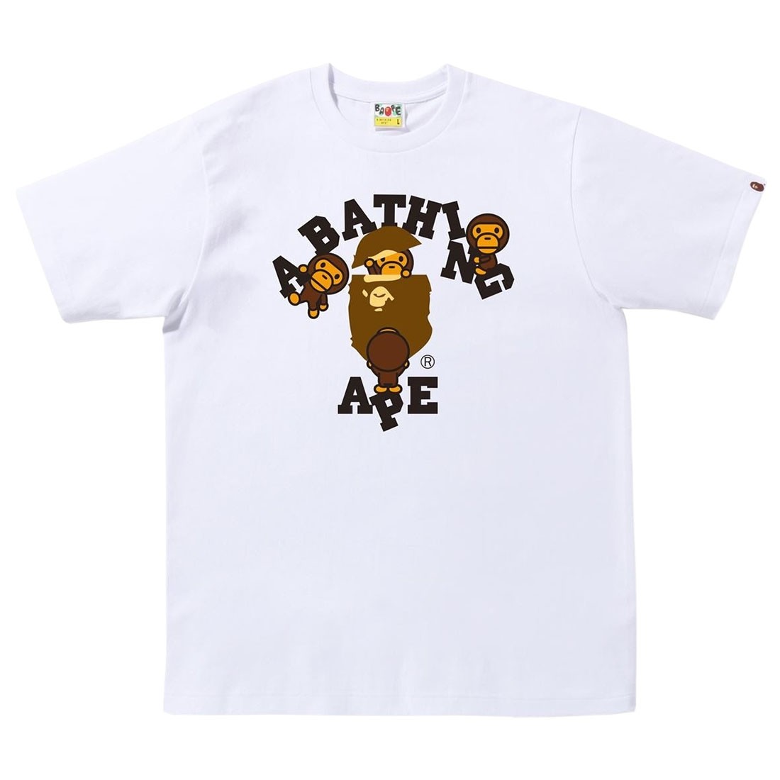 A Bathing Ape Men College Milo Tee (white)