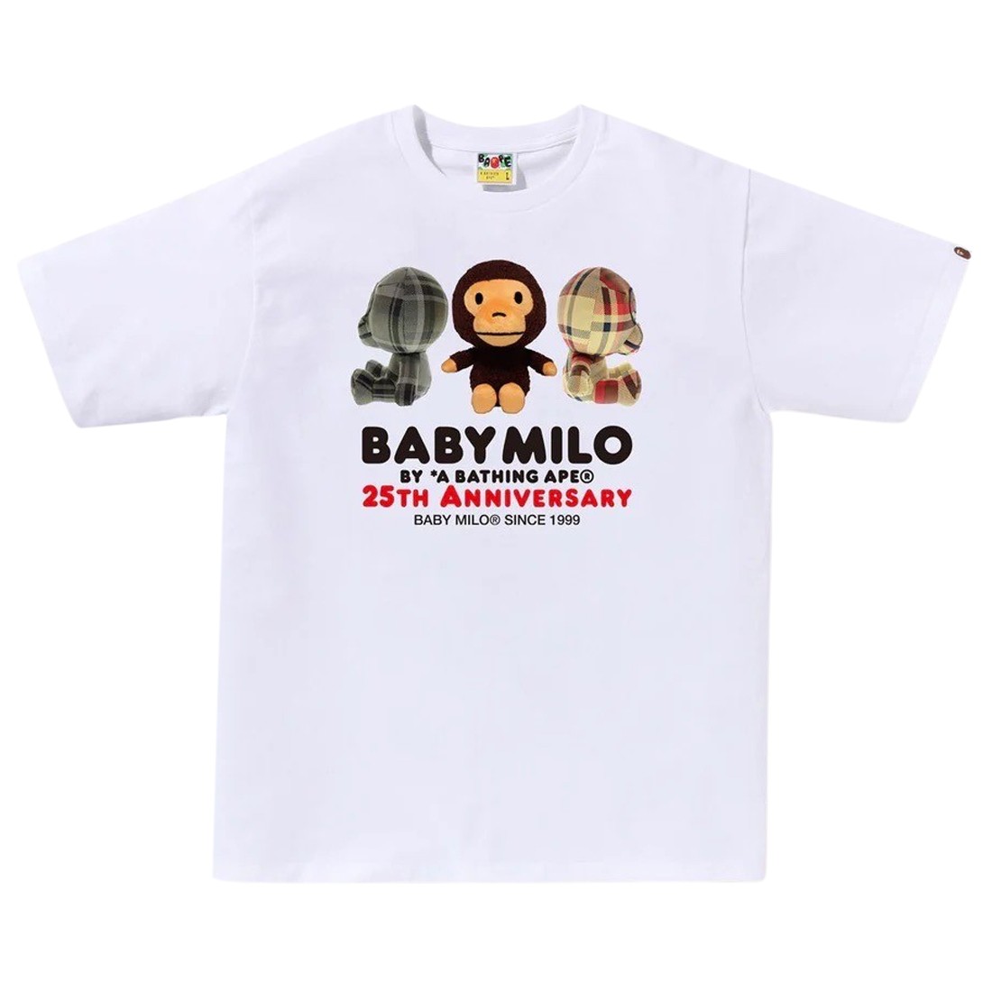 A Bathing Ape Men 25th Anniversary Plush Doll Tee (white)
