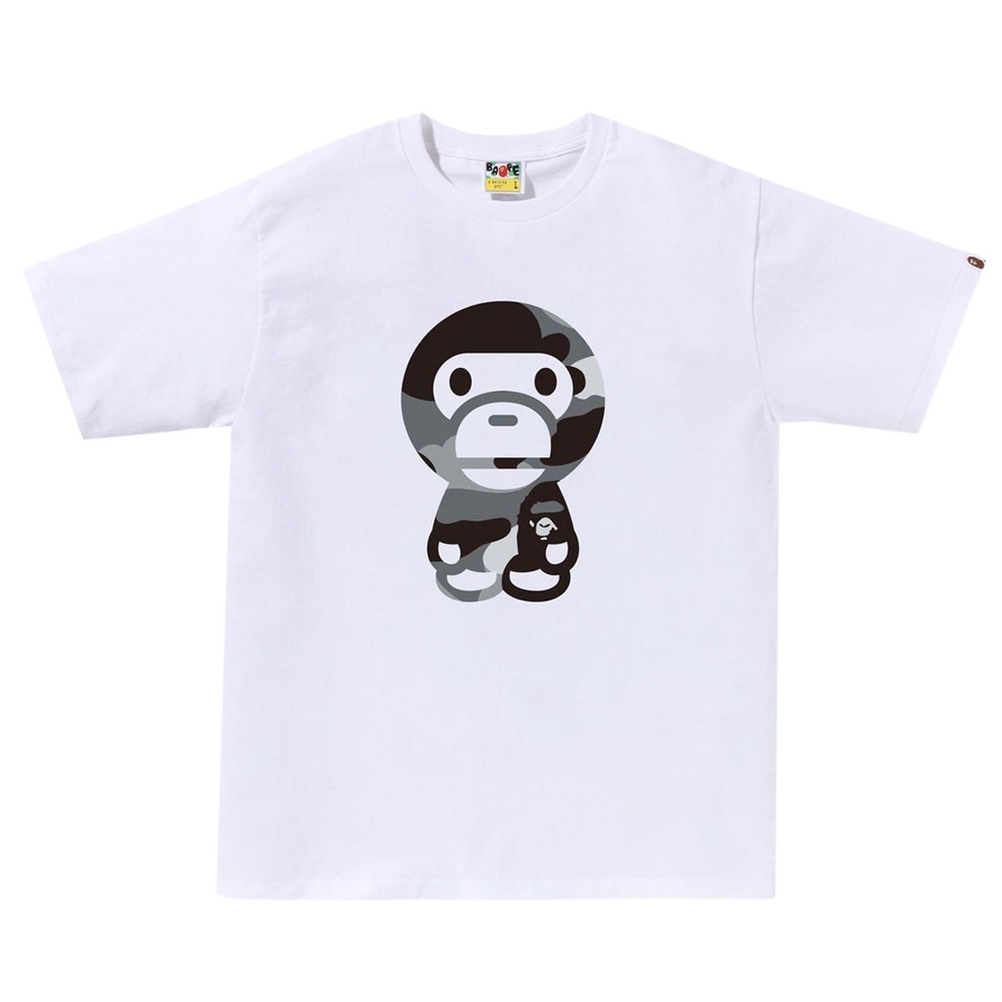 A Bathing Ape Men Giant 1st Camo Big Baby Milo Tee (white / gray)