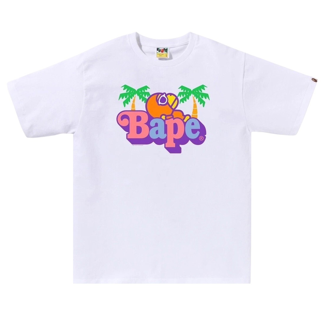 A Bathing Ape Men Colors Milo On Bape Summer Tee (white)