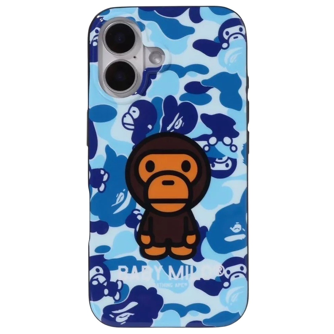 A Bathing Ape ABC Milo Camo iPhone 16 Case (blue)