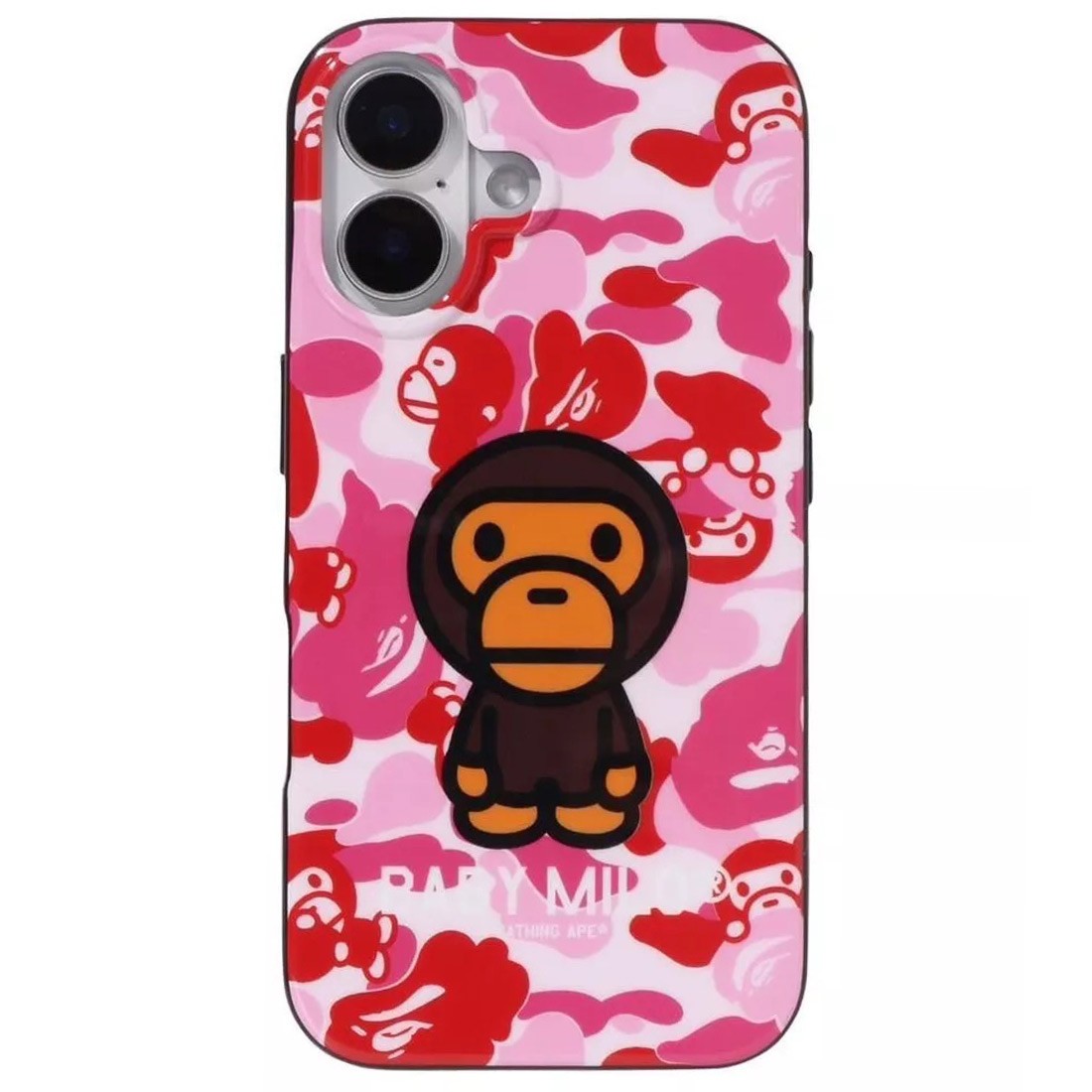 A Bathing Ape ABC Milo Camo iPhone 16 Case (pink)