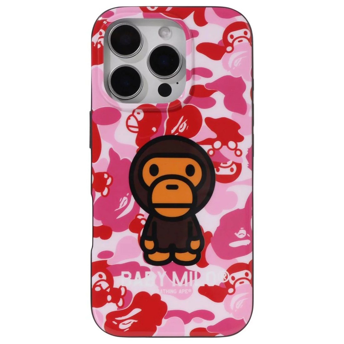 A Bathing Ape ABC Milo Camo iPhone 16 Pro Case (pink)