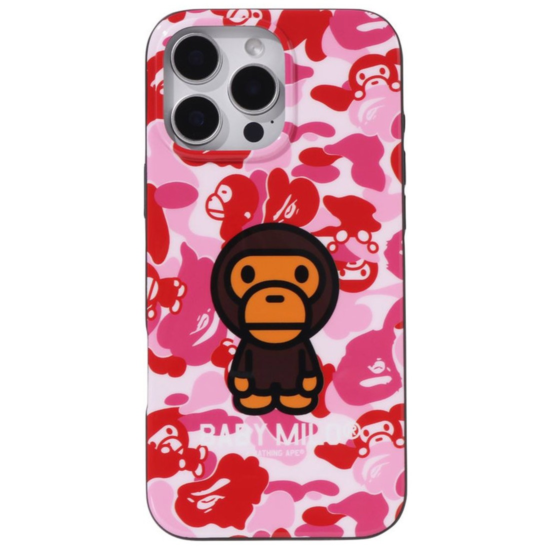 A Bathing Ape ABC Milo Camo iPhone 16 Pro Max Case (pink)