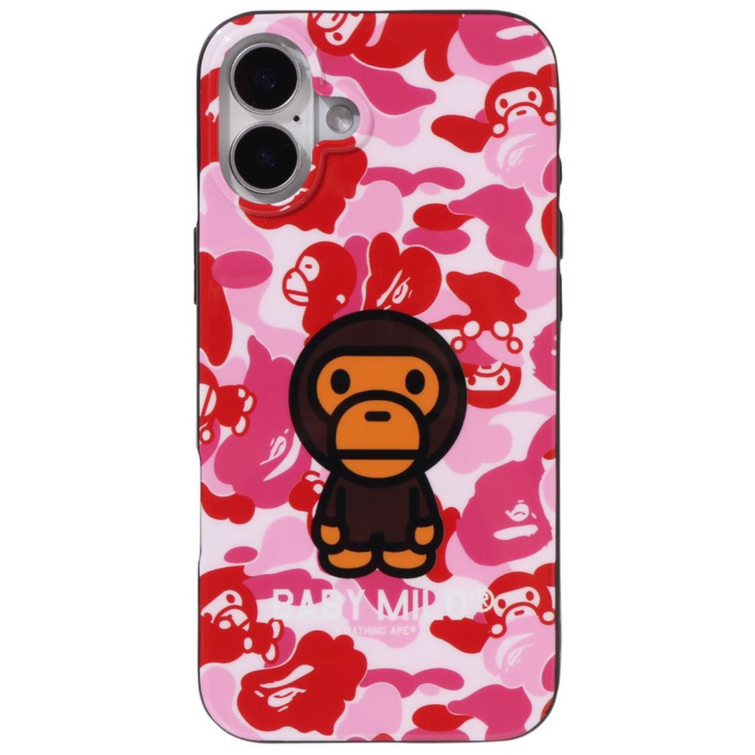 A Bathing Ape ABC Milo Camo iPhone 16 Plus Case (pink)