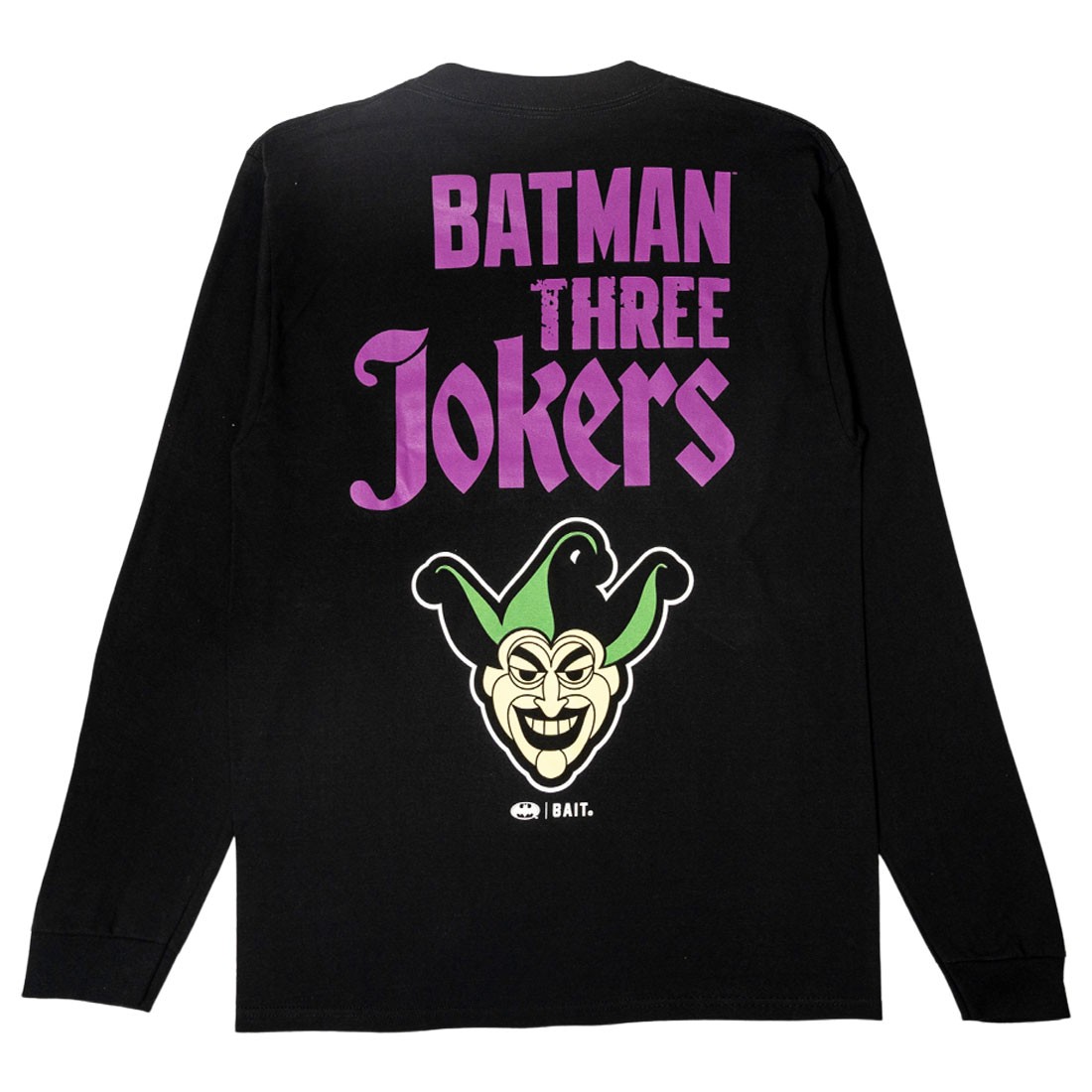 BAIT x Batman Three Jokers Men Logo Long Sleeve Tee (black)