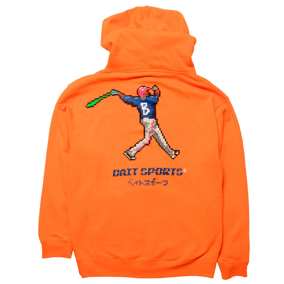 Cheap Urlfreeze Jordan Outlet Men 8 BIT Baseball Hoody (orange / safety)