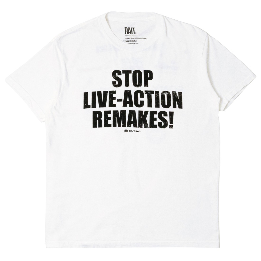 BAIT Men No Live Action Sponsors Tee (white / off white)
