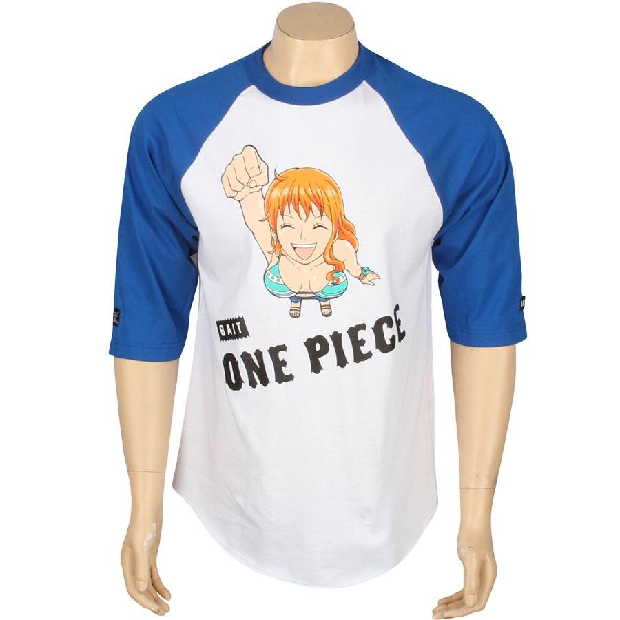 BAIT x One Piece Nami OP Raglan (white / royal)