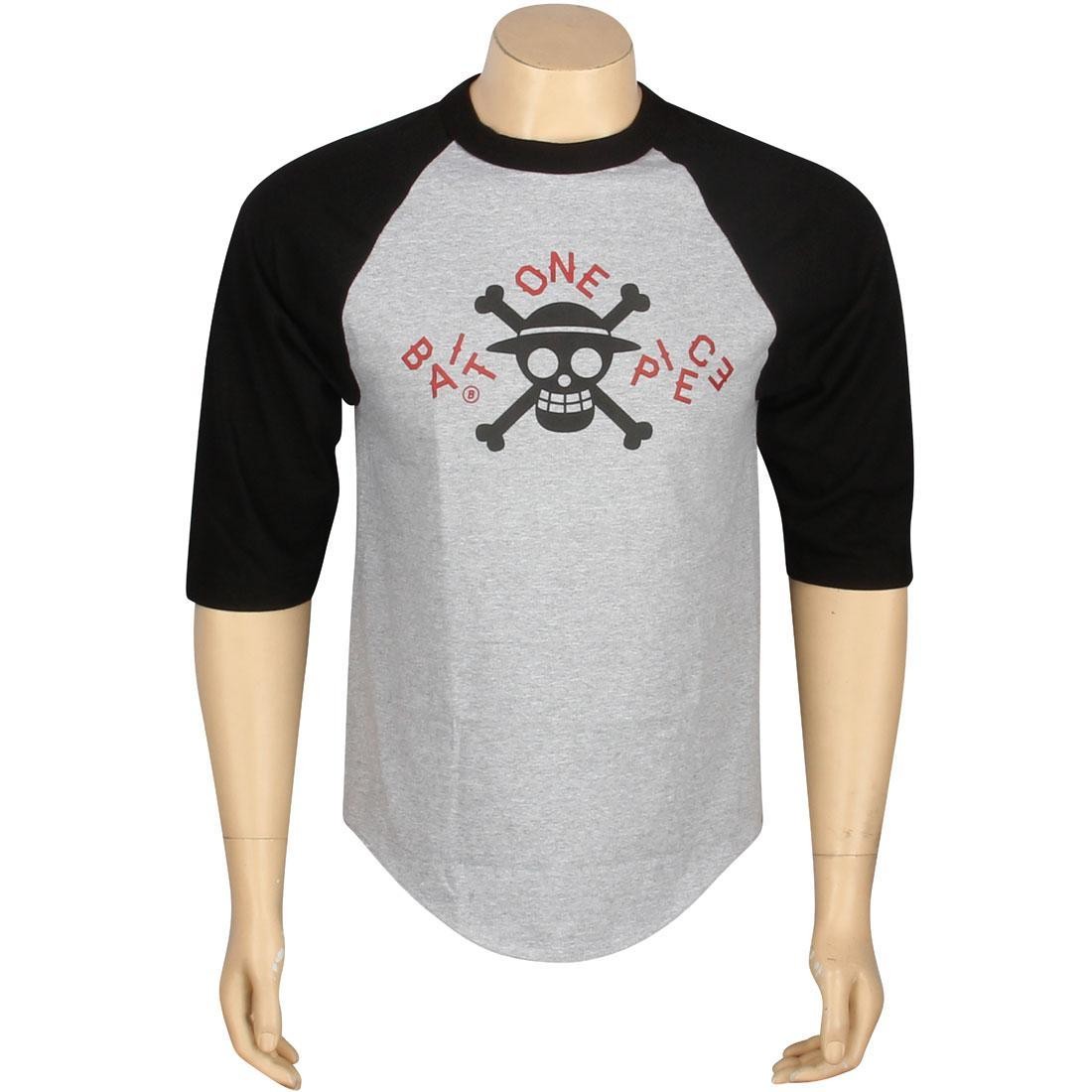 BAIT x One Piece Scrambled Raglan Tee (heather / black)
