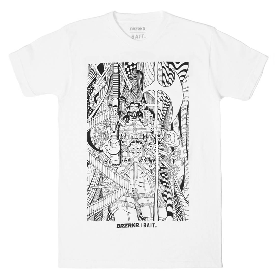 BAIT x Brzrkr #1 Men Tradd Moore Cover Black And White Tee (white)