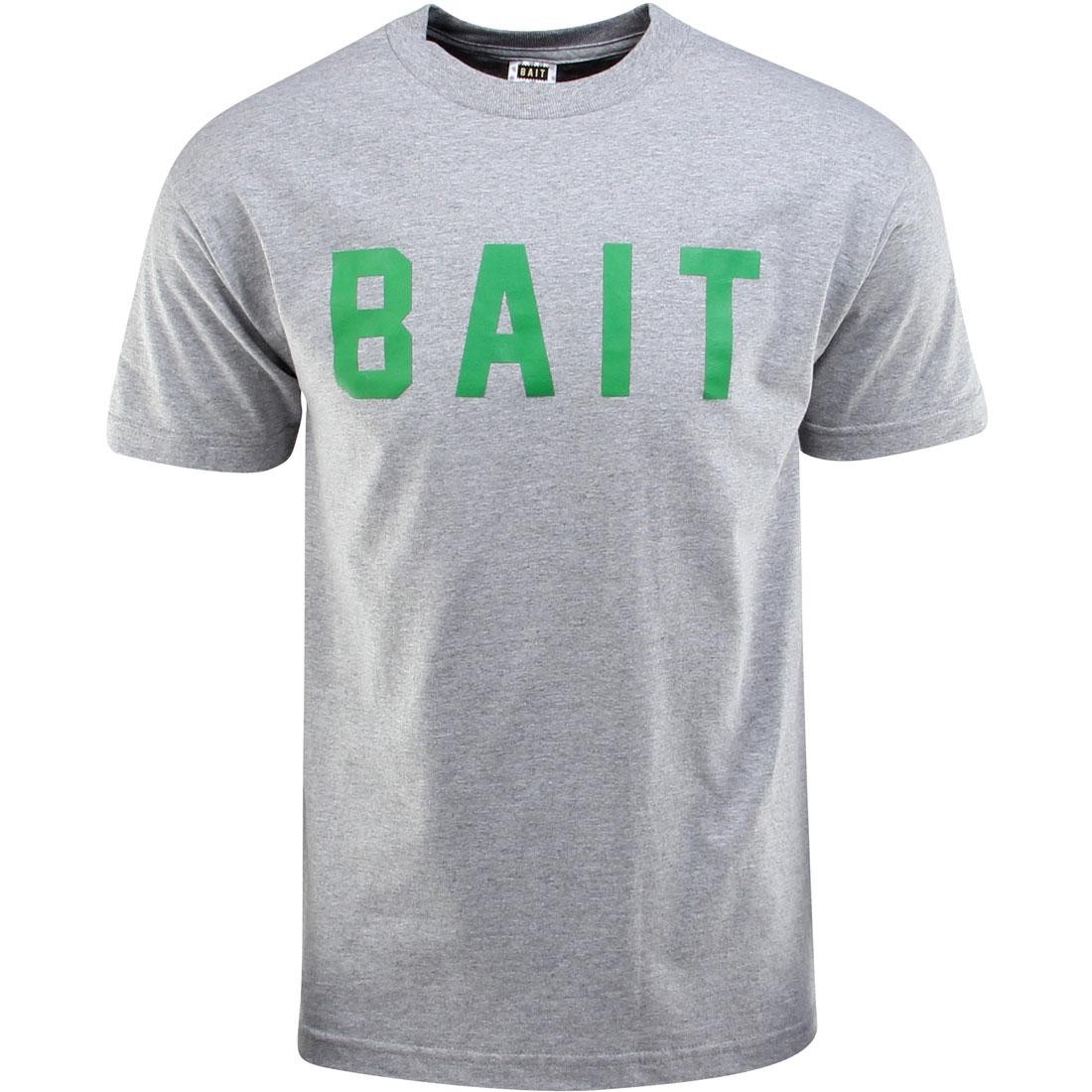 BAIT Logo Tee (gray / heather gray / green)