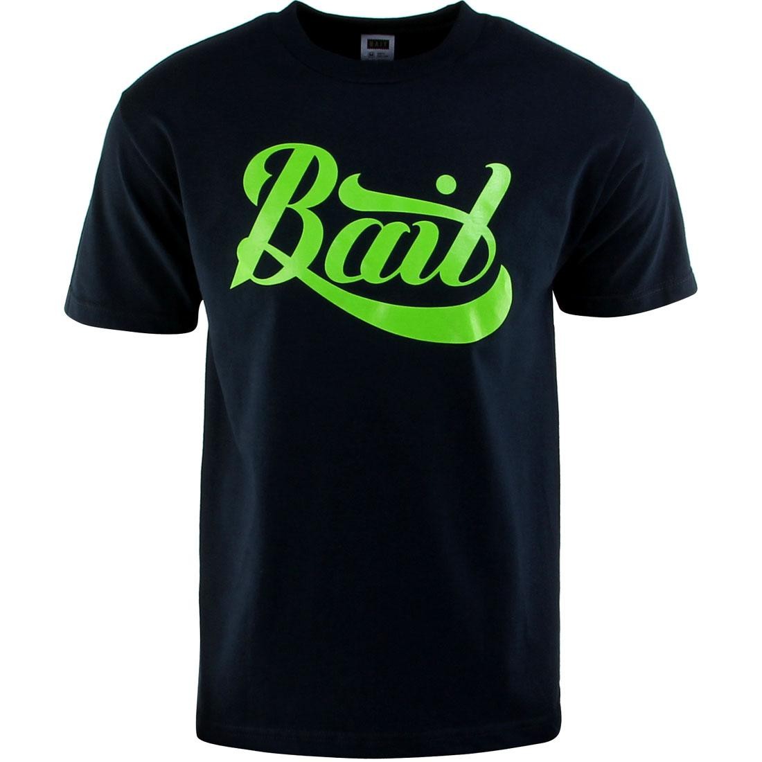 BAIT Script Logo Tee (navy / green)