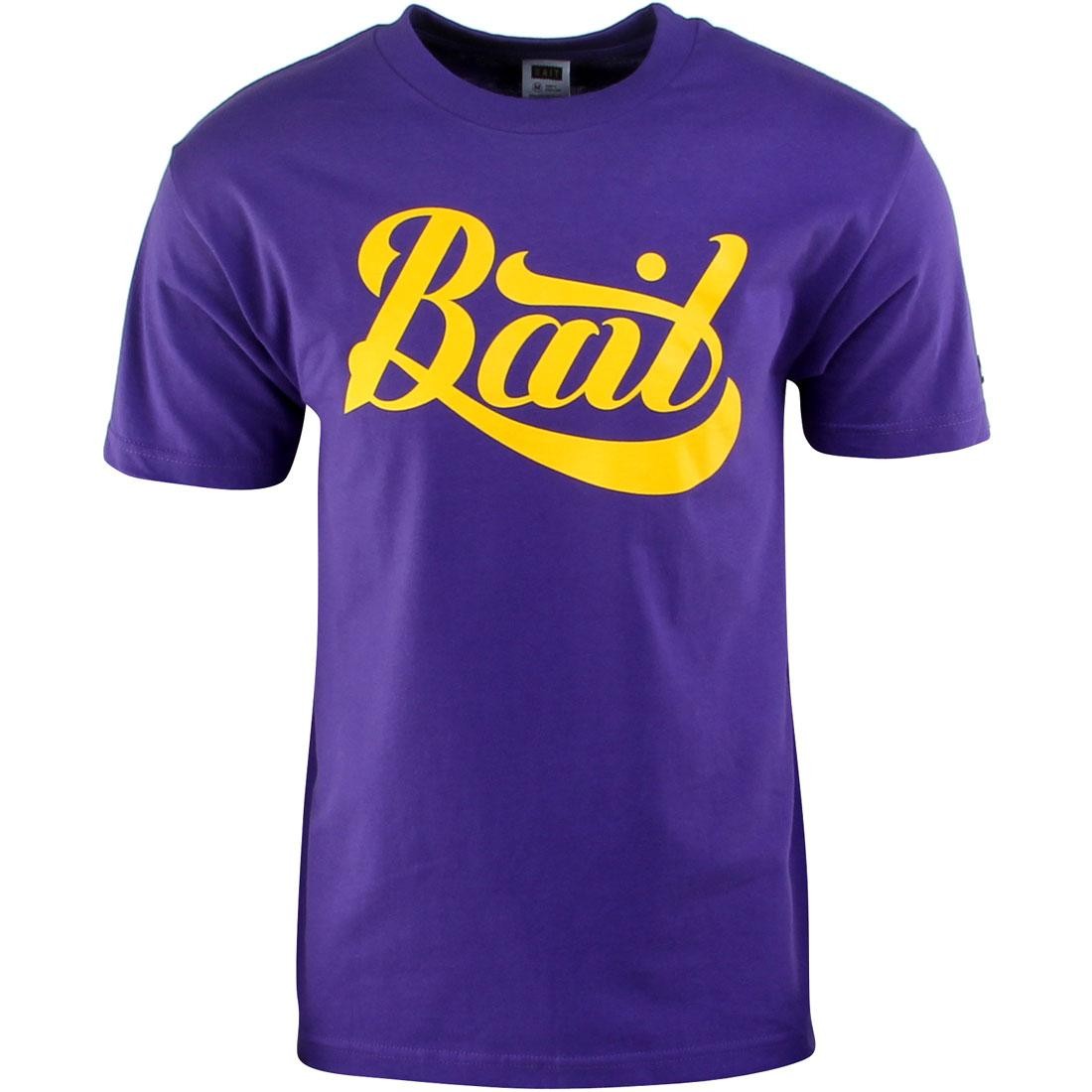 Cheap Urlfreeze Jordan Outlet Script Logo Tee (purple / yellow)