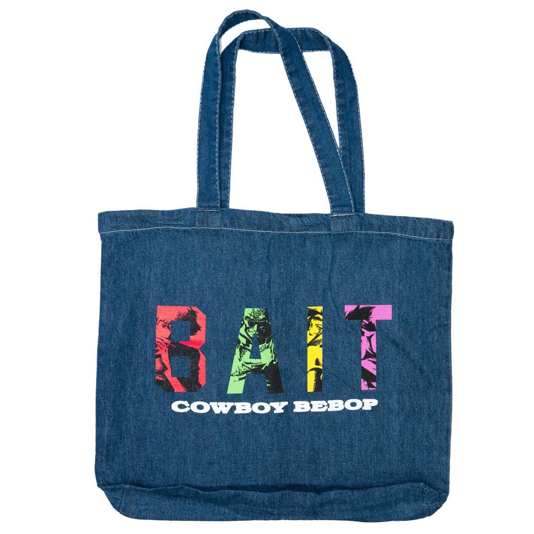 BAIT x Cowboy Bebop Tote Bag (blue / denim canvas)