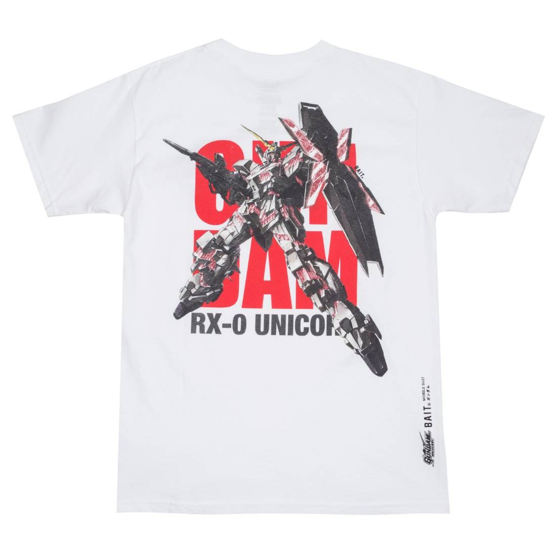BAIT x Gundam Universe Men Unicorn Gundam Tee (white)