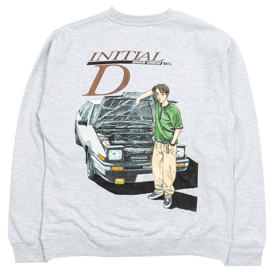 BAIT x Initial D Men Initial D Color Crewneck Sweater (gray)