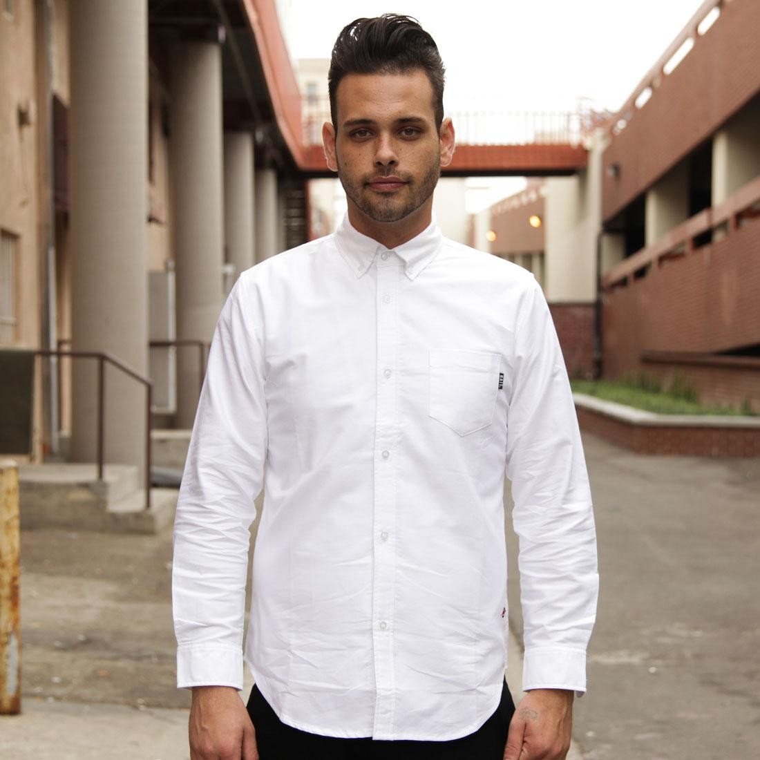 Cheap Urlfreeze Jordan Outlet Oxford Long Sleeve cargo shirt (white)