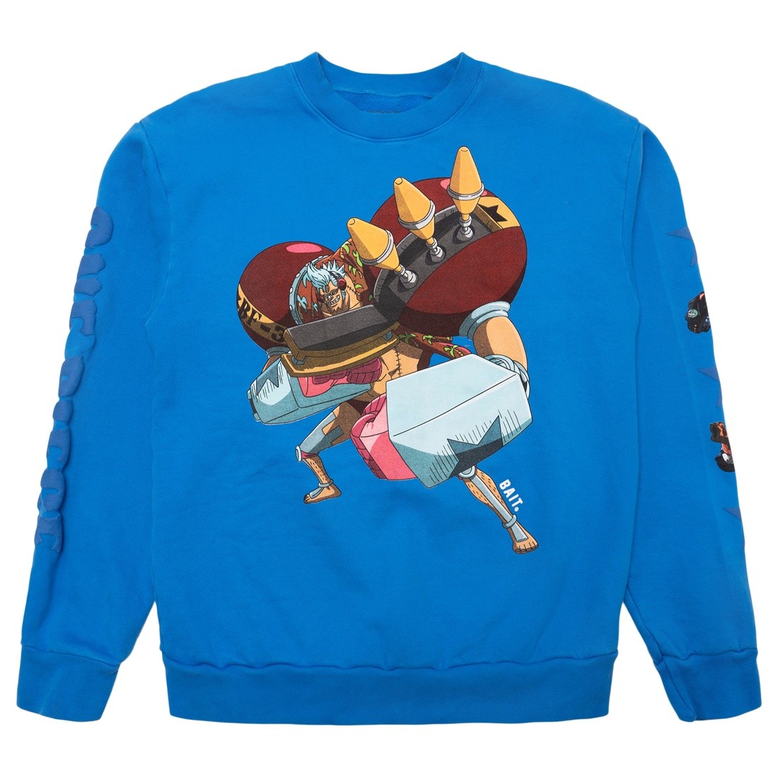 BAIT x One Piece x Upcycle LA Men Franky Crewneck Sweater blue