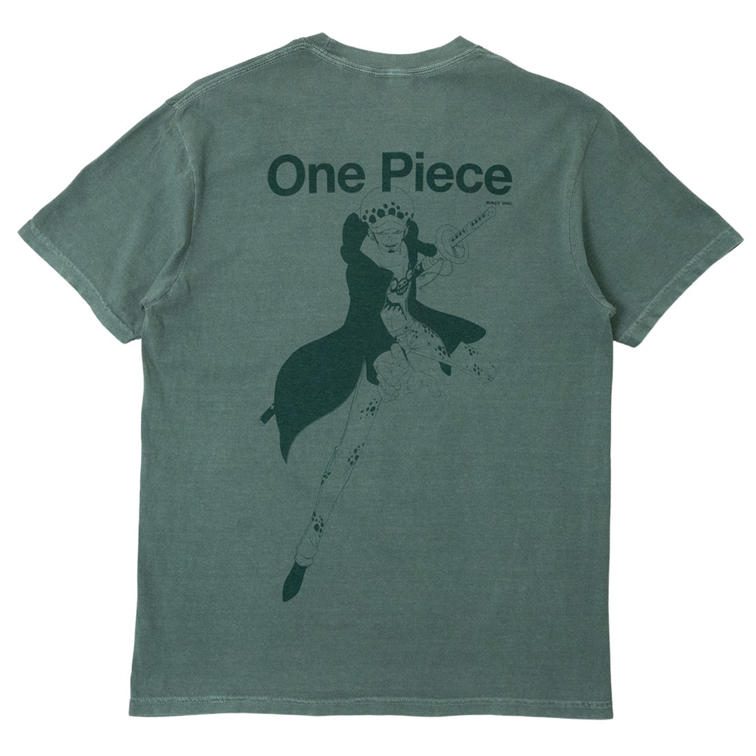 BAIT x One Piece Men Law Fade Tee (green / garment dyed)