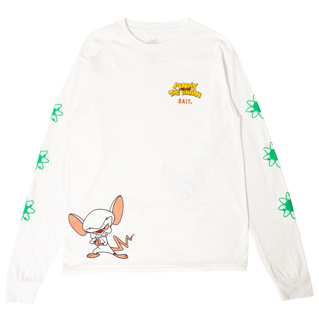 Cheap Cerbe Jordan Outlet x Pinky and The Brain Men Logo Long Sleeve Tee (white)