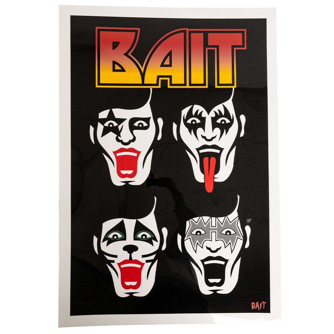 BAIT x Punk Drunker 24x36 Crystal HQ Print - BAIT KISS (black)