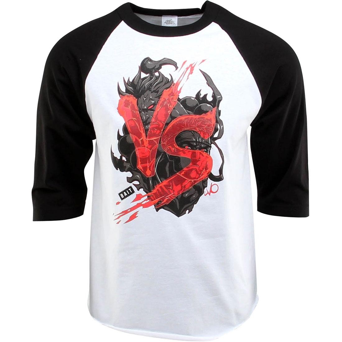 Cheap Cerbe Jordan Outlet x Street Fighter Akuma VS Ryu Raglan Tee - Long Vo (white / black / black)