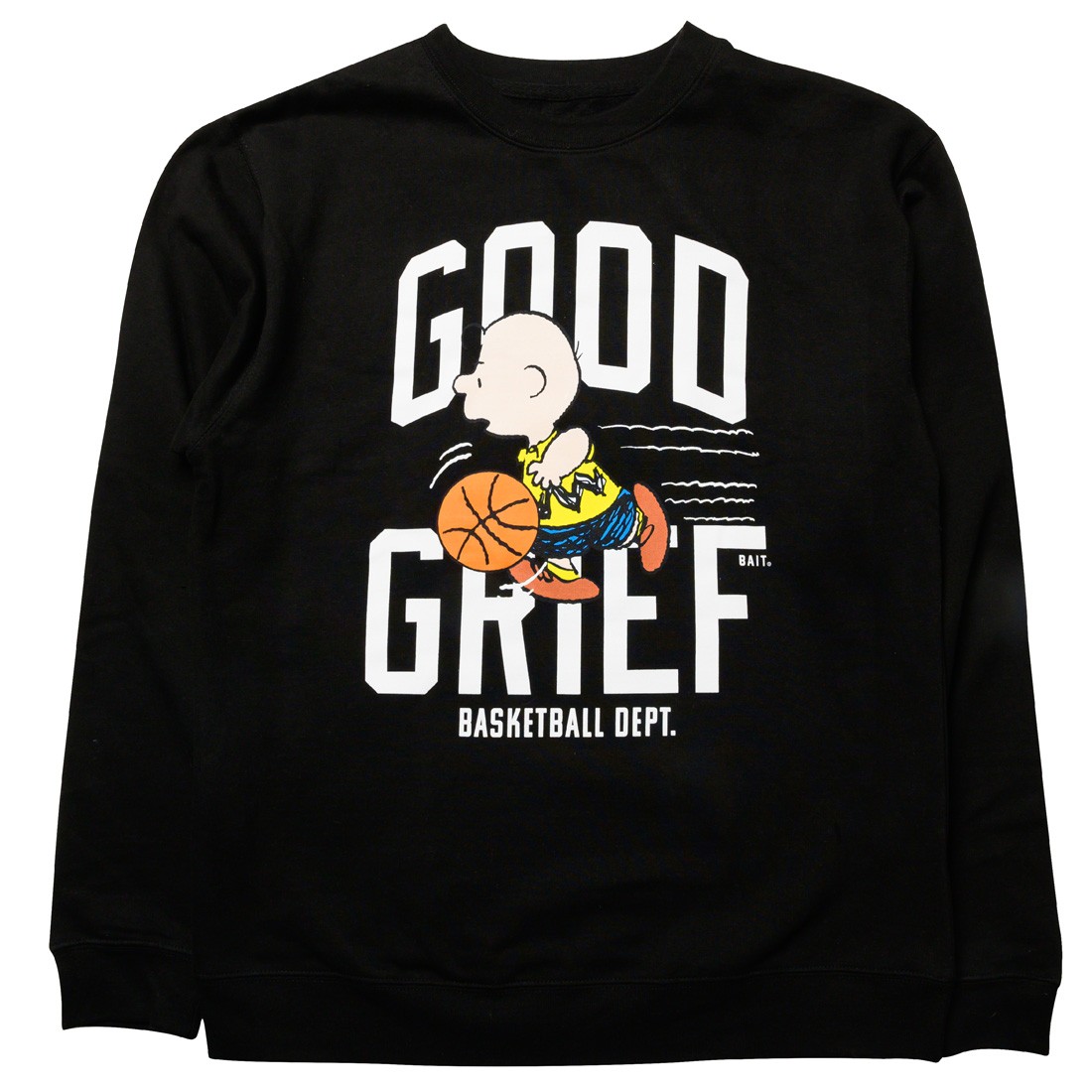 Cheap Cerbe Jordan Outlet x Snoopy Men Good Grief Athletics Crewneck Sweater (black)