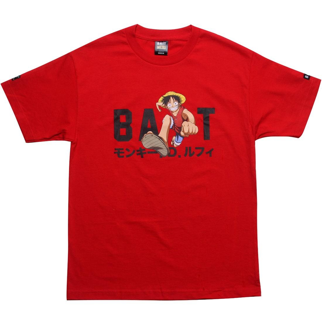 BAIT x One Piece Luffy BAIT Logo Tee (red)