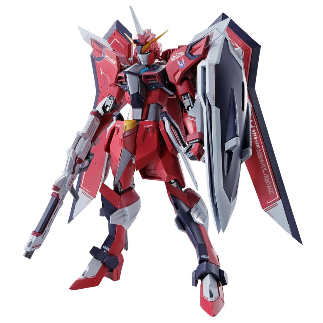 Bandai Metal Robot Spirits Mobile Suit Gundam Seed Freedom Side MS Immortal Justice Gundam Figure (red)