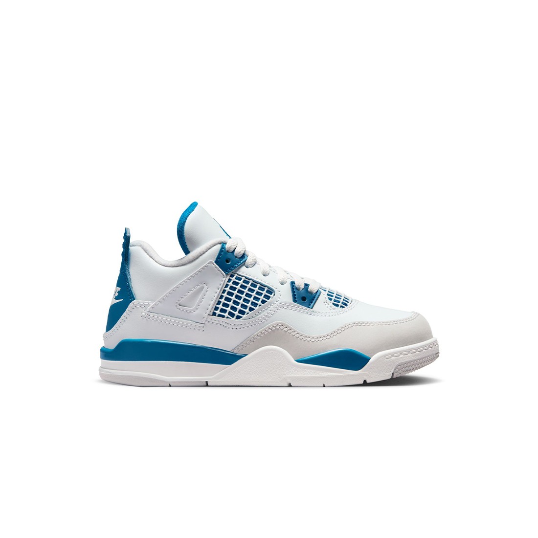 Jordan Little Kids 4 Retro (off white / military blue-neutral grey)