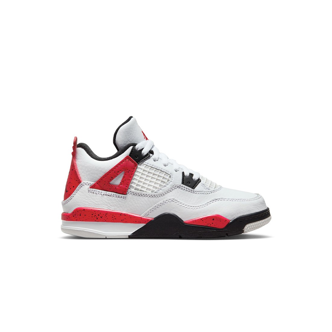 jordan little kids jordan 4 retro white fire red black neutral grey