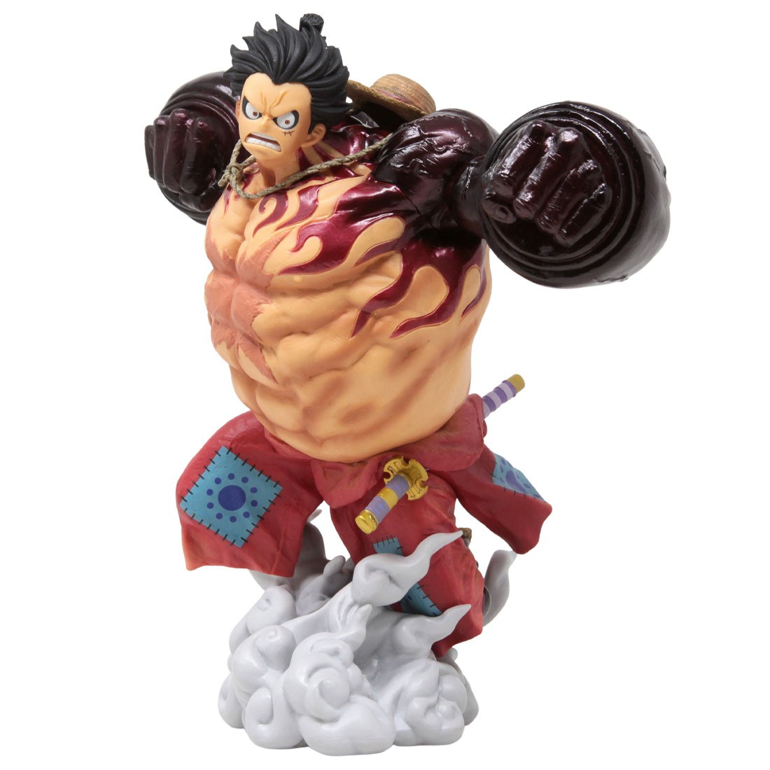 Banpresto One Piece Banpresto World Figure Colosseum 3 Super Master Stars  Piece The Monkey D. Luffy Gear4 The Brush Figure (red)