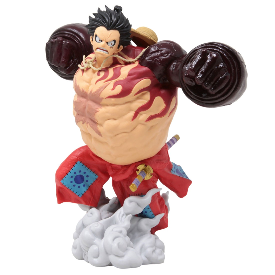 Banpresto One Piece Banpresto World Figure Colosseum 3 Super Master Stars  Piece The Monkey D. Luffy Gear4 The Original Figure red