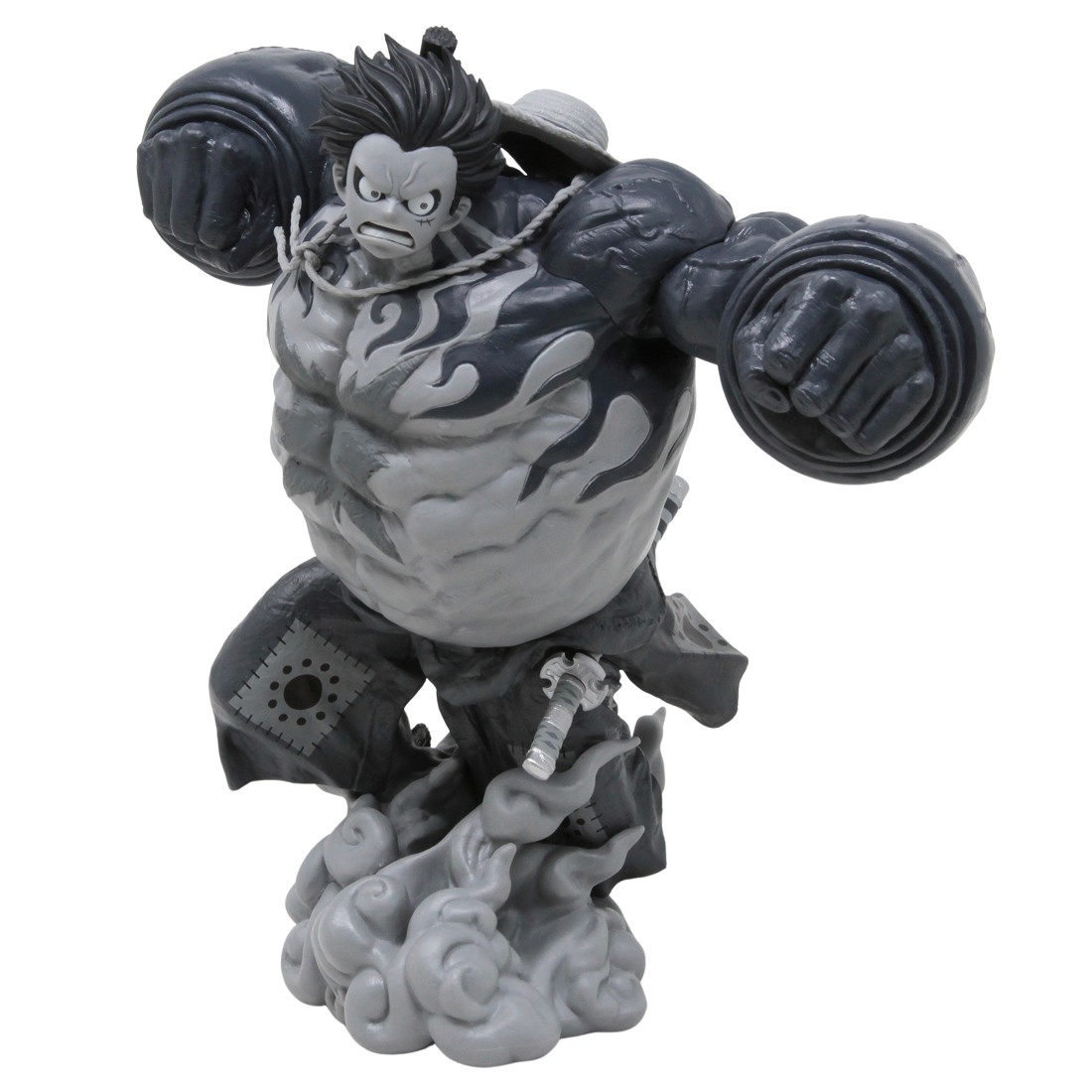 Banpresto One Piece Banpresto World Figure Colosseum 3 Super Master Stars  Piece The Monkey D. Luffy Gear4 The Tones Figure (gray)