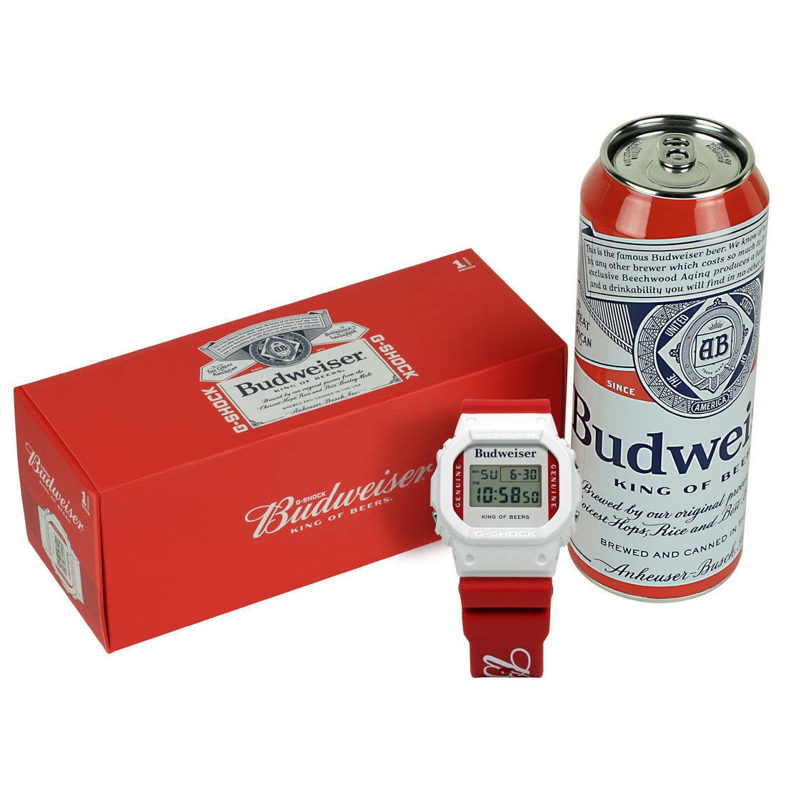 G-Shock Watches x Budweiser DW5600BUD20-7CR Watch (red)