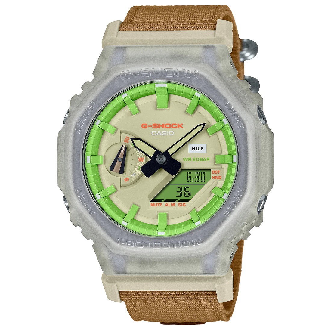 G-Shock Watches x HUF GA2100HUF-5A Watch (green / brown)