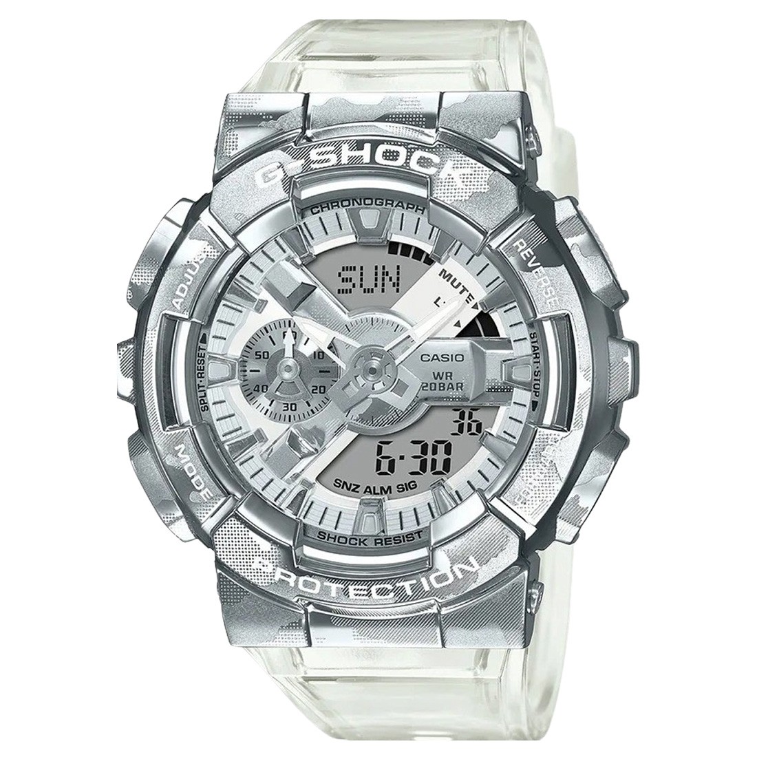 Waarneembaar Verhuizer zakdoek G-Shock Watches GM110SCM-1A Watch silver clear